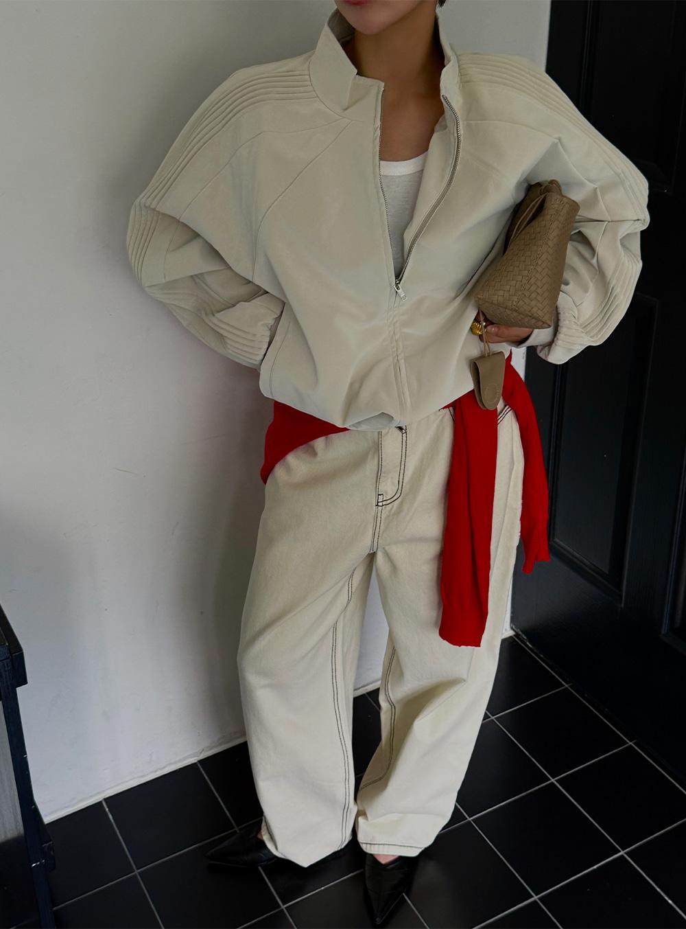 트랙글로시레더자켓(2color)