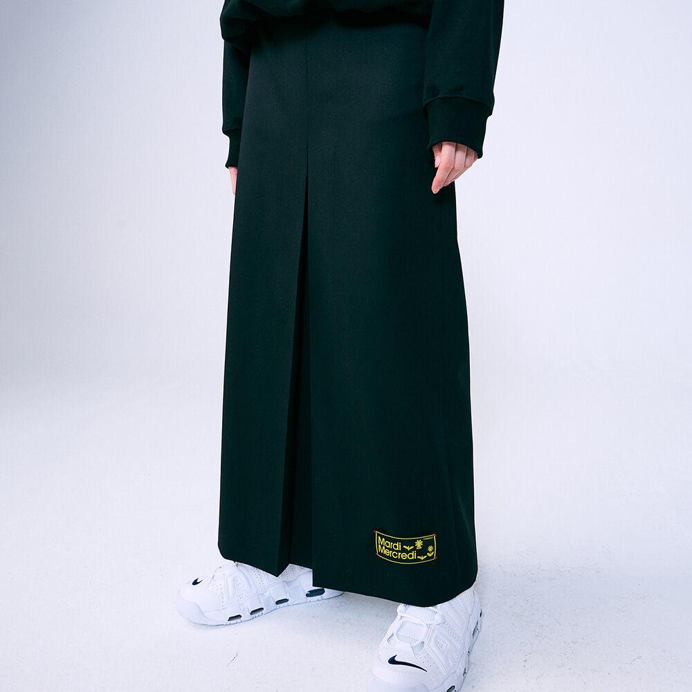 WOOL MAXI SKIRT_BLACK