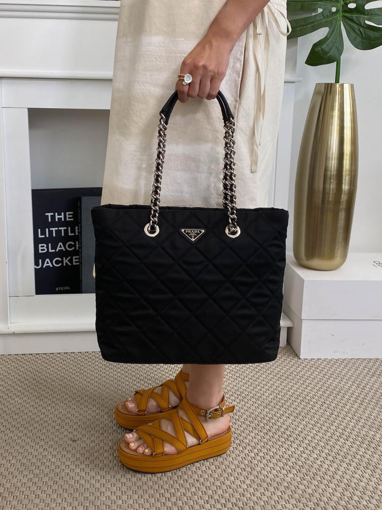 프라다 포코노 퀼팅 쇼퍼백 (1BG017-2AS3-F0002) / PRADA POCONO QUILTING MINI SHOPPER BAG
