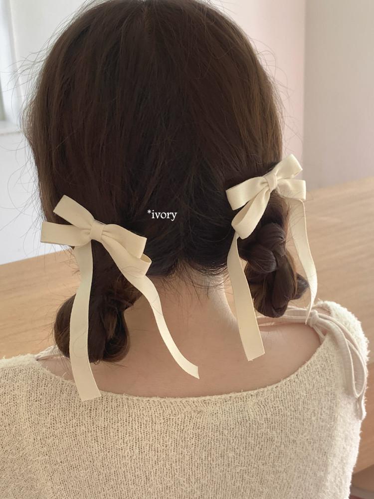 [MADE]가을 플랫 골지 발레코어 리본핀 (6 color)