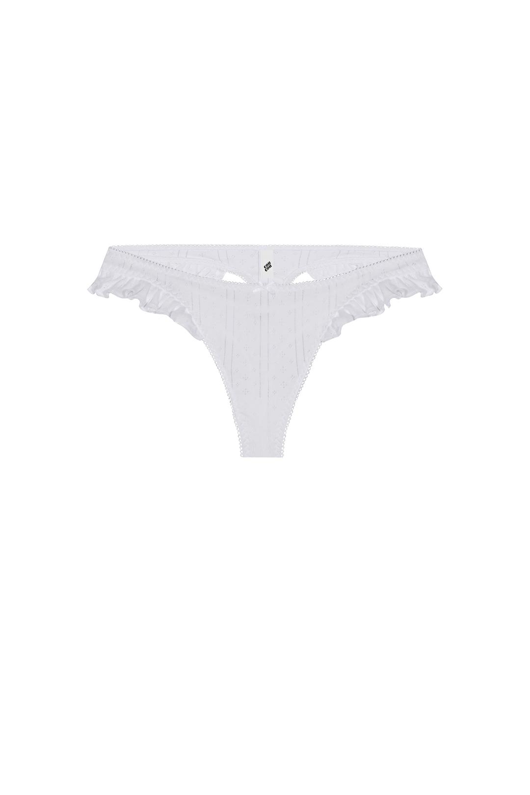 The Butterfly Thong White - XXS