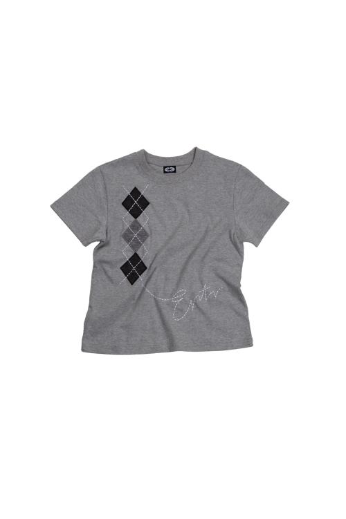 Argyle T-Shirt Grey Small fit