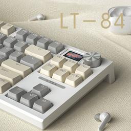 LANGTU 랑투 LT-84 유무선 기계식 키보드 RGB 84키 미니 디스플레이 회전키