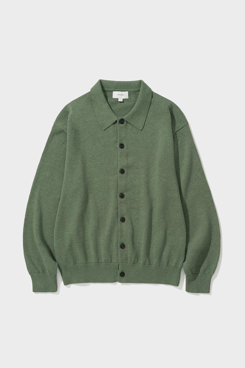 COTTON CASHMERE CARDIGAN (OLIVE)