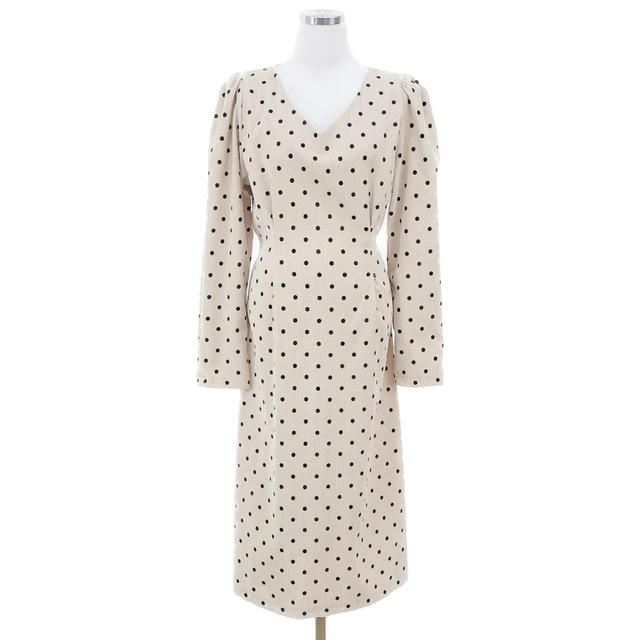 [빈티지] 도트 브이넥 롱 원피스