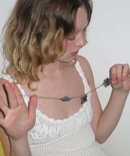 Butterfly Tri-piece Necklace (Silver)