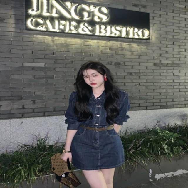 카라 포켓 데님 원피스 여자청원피스