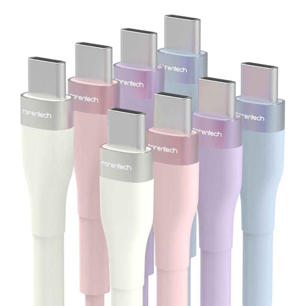 로랜텍 60W PD 파스텔 C to C 초고속충전 케이블 2.4m