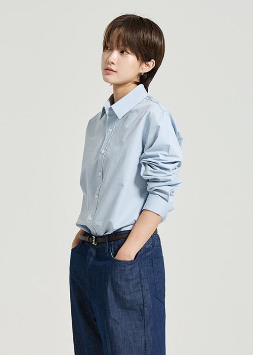 고밀도 바이오 베이직 셔츠 / sky