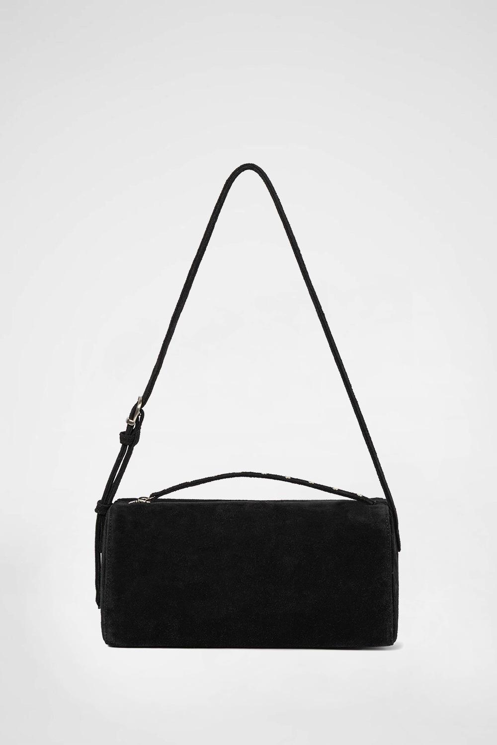 VELVA STUD BRICK BAG BLACK