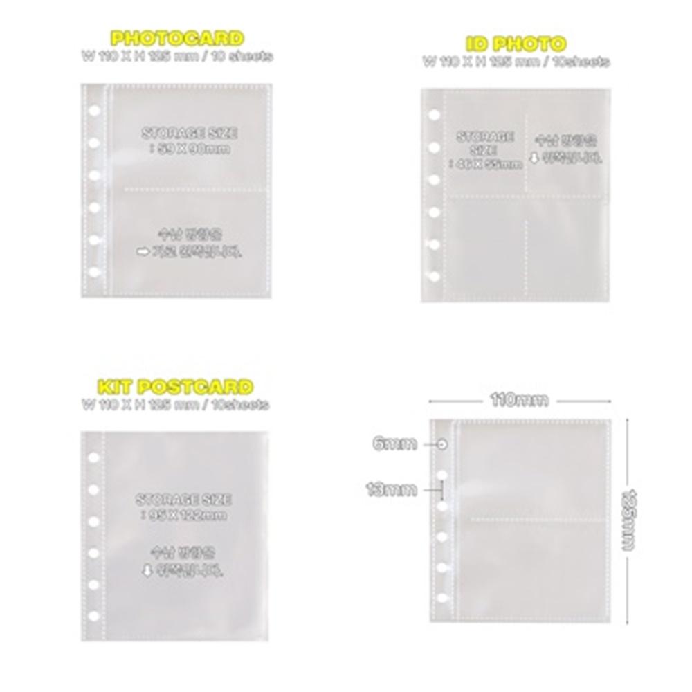 러버스 미니 6공 파일 리필 단면 10장 - 콜렉트북 콜북 포토카드 포카 바인더 속지