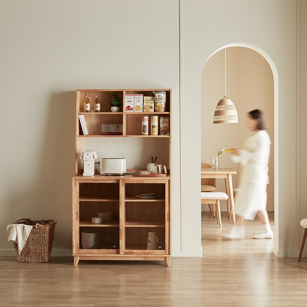 라움 원목 주방 홈카페 수납장