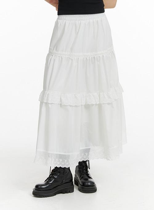 소나타 레이스 플레어 롱스커트 CA0602