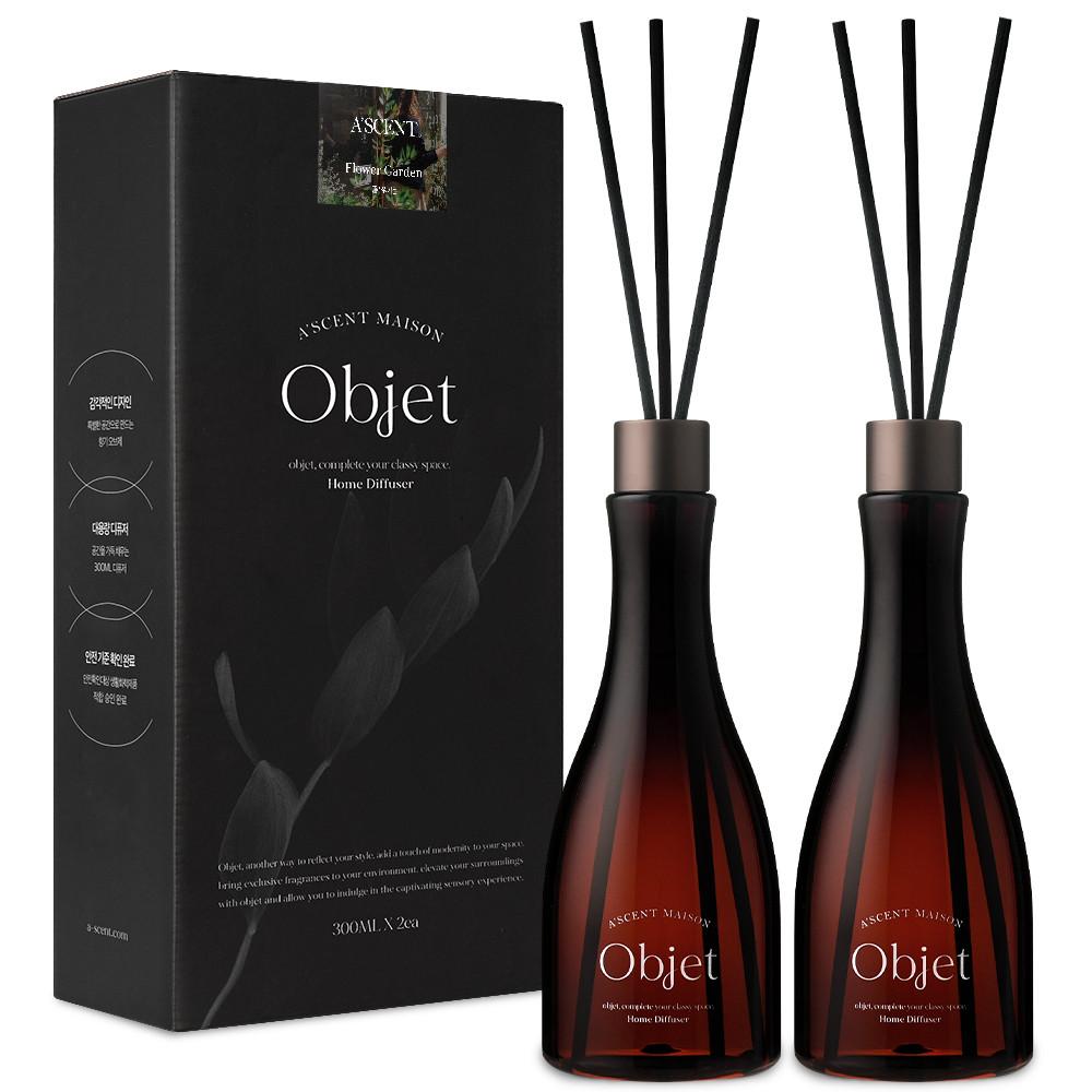 에이센트 오브제 디퓨저 300ml 2개 세트 실내방향제 집들이선물 플라워가든 인테리어