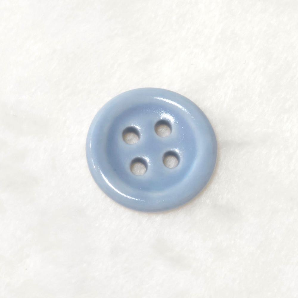 흐린하늘 테두리 단추 5개세트 21mm 스튜디오 푸림 핸드메이드 도자기 세라믹 단추 하늘색 단추