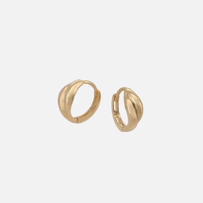 14k ripple one touch earring