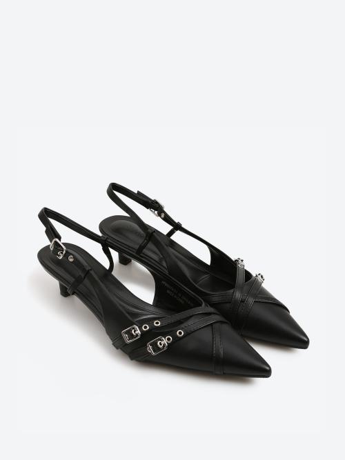 트리플 버클 슬링백 4cm (HPWWVFA101 RE) HPWWVFS404