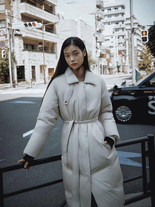 Belted down trench coat_2colors