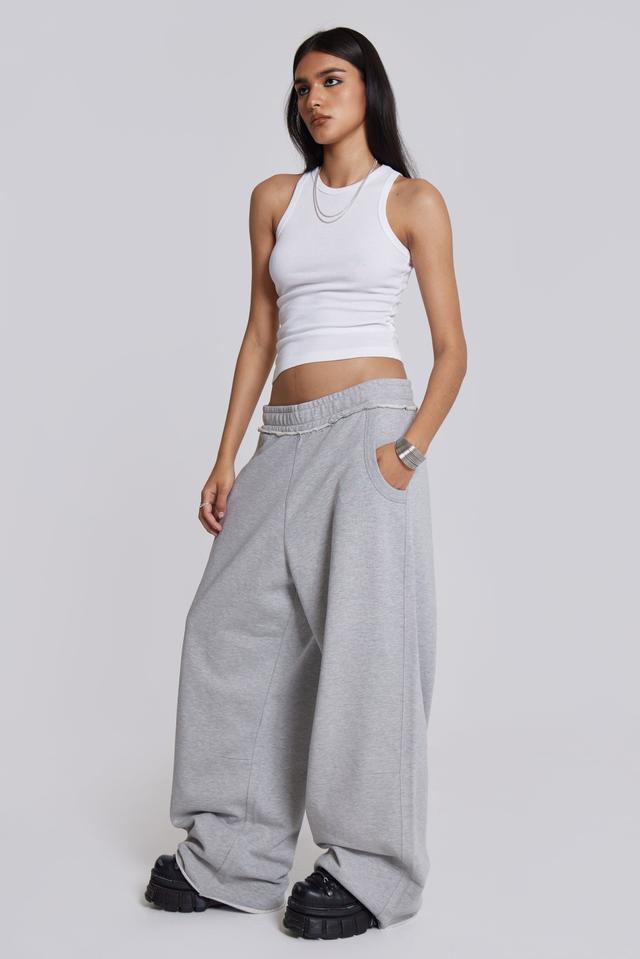 Grey Marl Baggy Monster Joggers - L / Grey