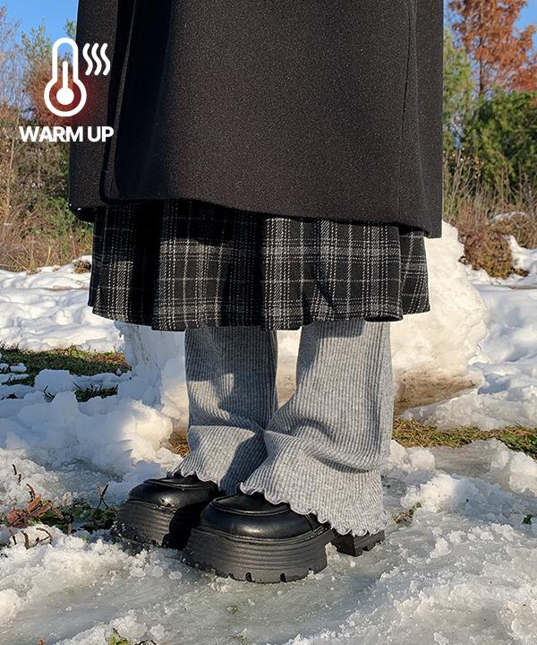 에이비글 [자체제작] 물결 기모 플리츠 레깅스 부츠컷 트레이닝 팬츠  골지 슬림 레이어드 플레어 바지