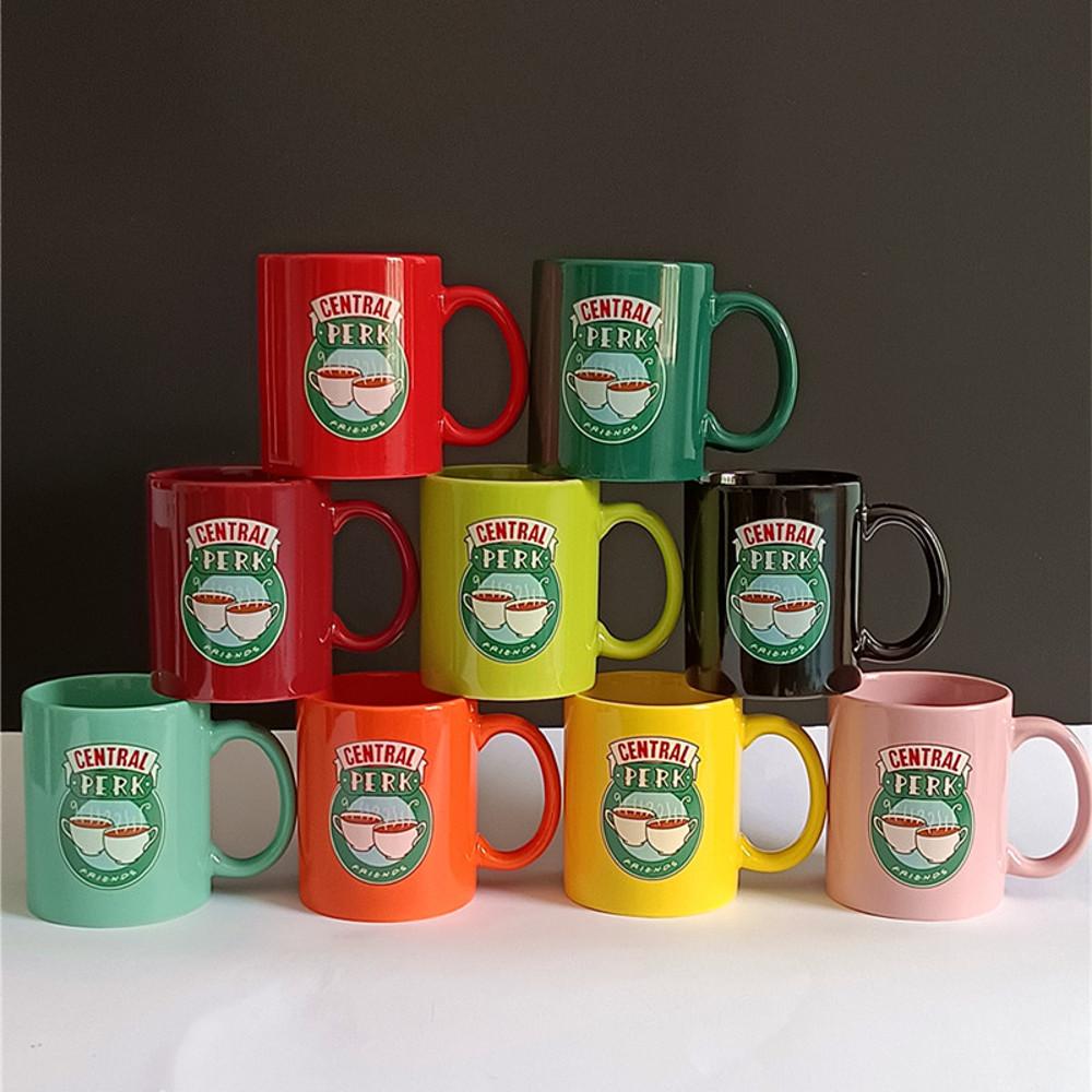 미드 프렌즈 굿즈 머그컵 홈카페 도자기컵 유광 세라믹 커플선물 컬러9종
