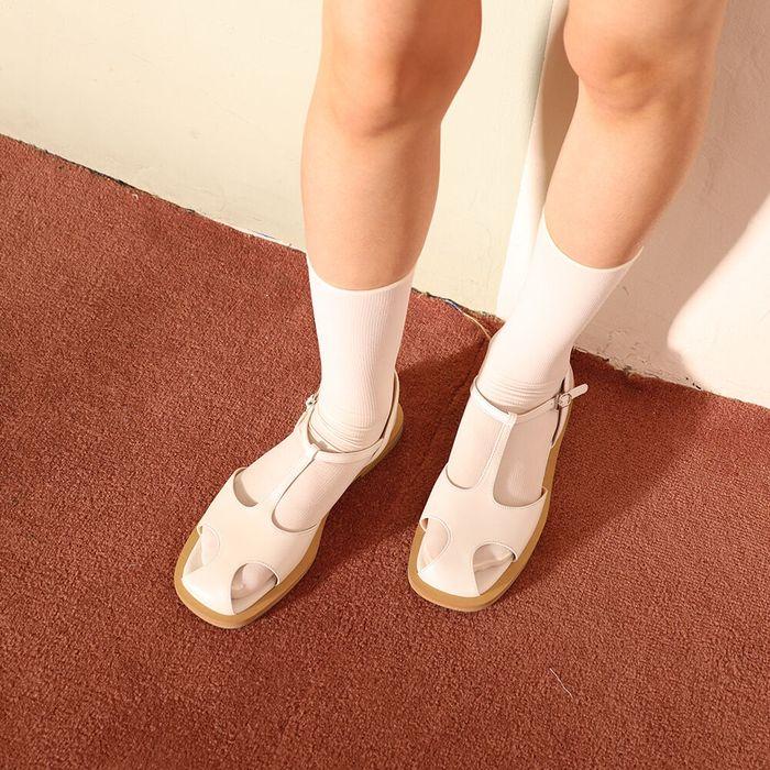 오픈 플랫샌들_23023_white