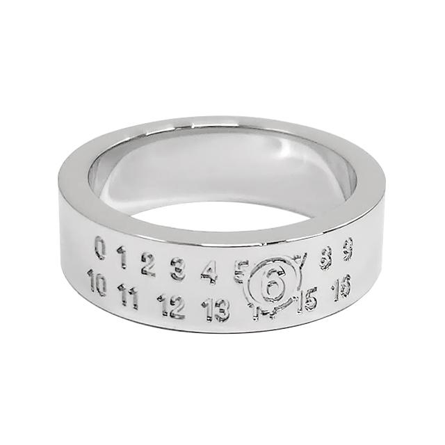 [압구정 더팩토리](당일) 24FW MM6 메종 마르지엘라 인그레이빙 로고 반지 팔라듐 (SM6UQ0058 P6469 951)