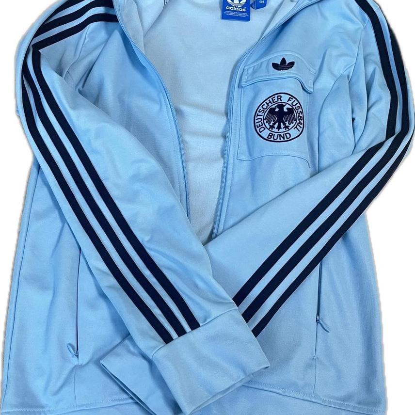 아디다스 독일 트랙탑 하늘색 져지