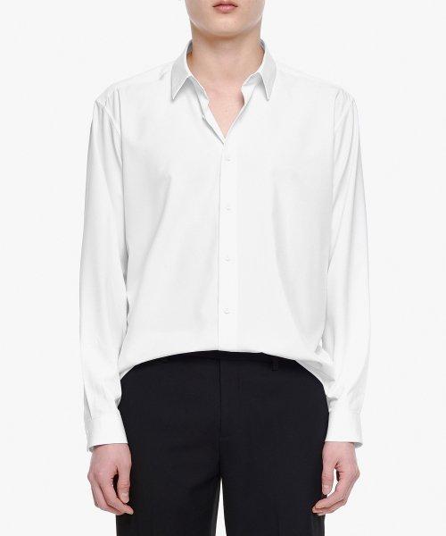 릴렉스 핏 실키 셔츠 [화이트]