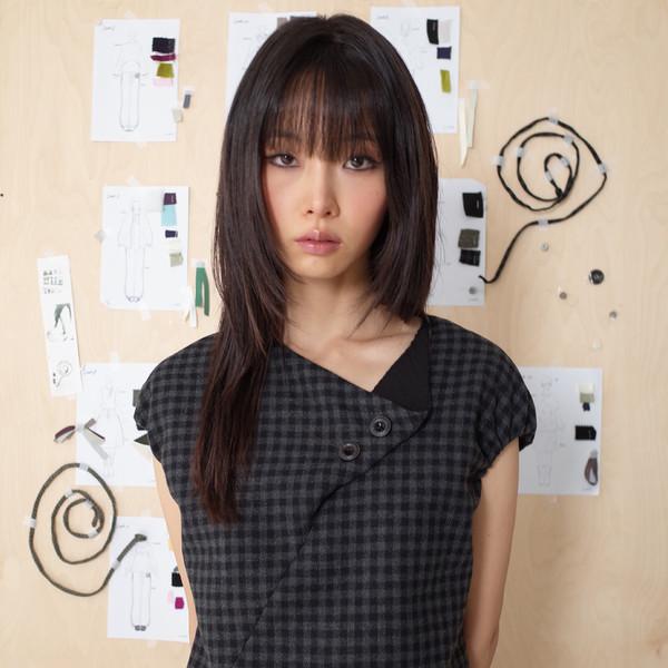 TULIP COLLAR PUFF BLOUSE (CHECK BLACK)