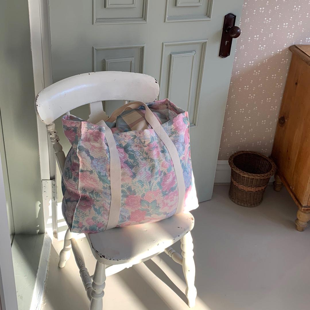 beige pink easy ecobag