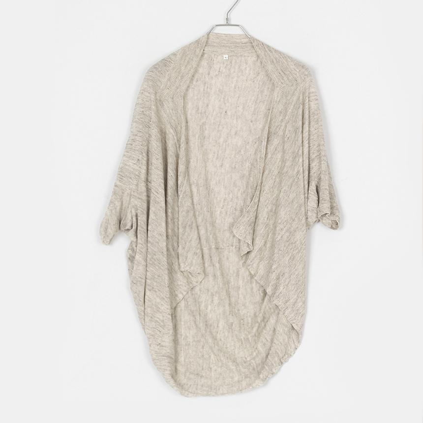 muji ( size : L ) linen 1/2 cardigan