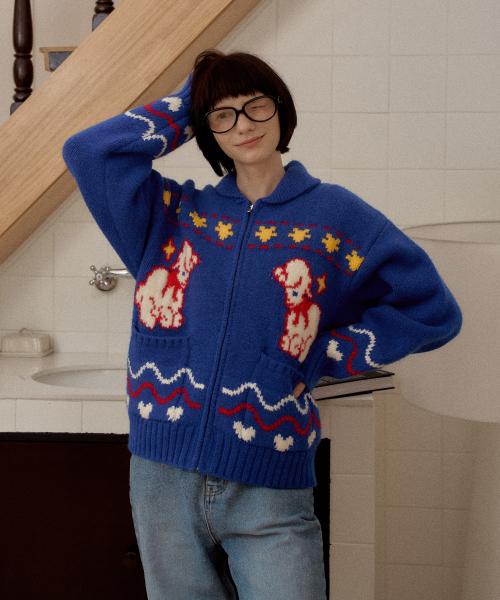 빈티지 양 니트 가디건 어덜트