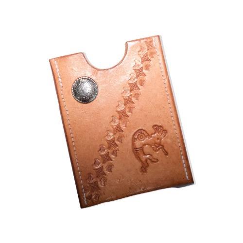 Vintage Kokopelli Leather ID Card Holder