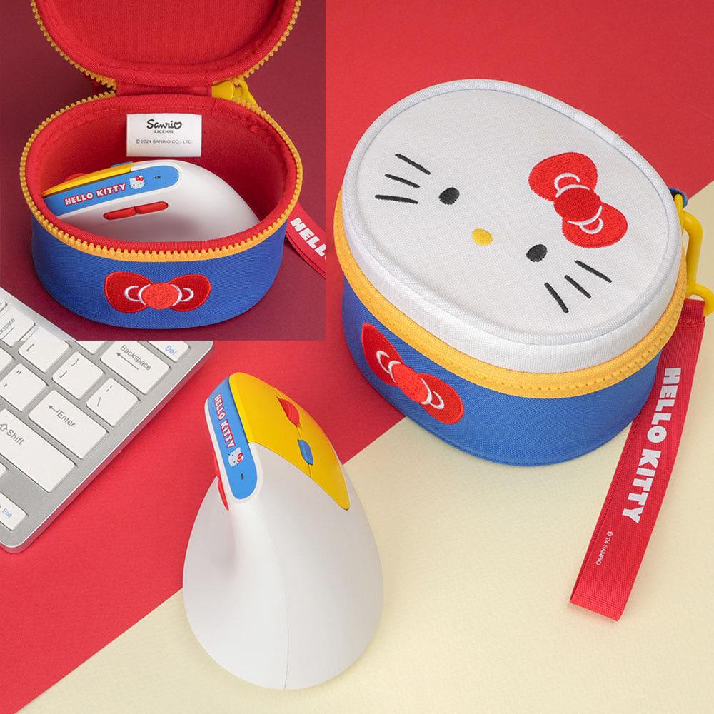 산리오 버티컬 마우스 헬로키티 무소음 무선 손목편한 귀여운 캐릭터 노트북
