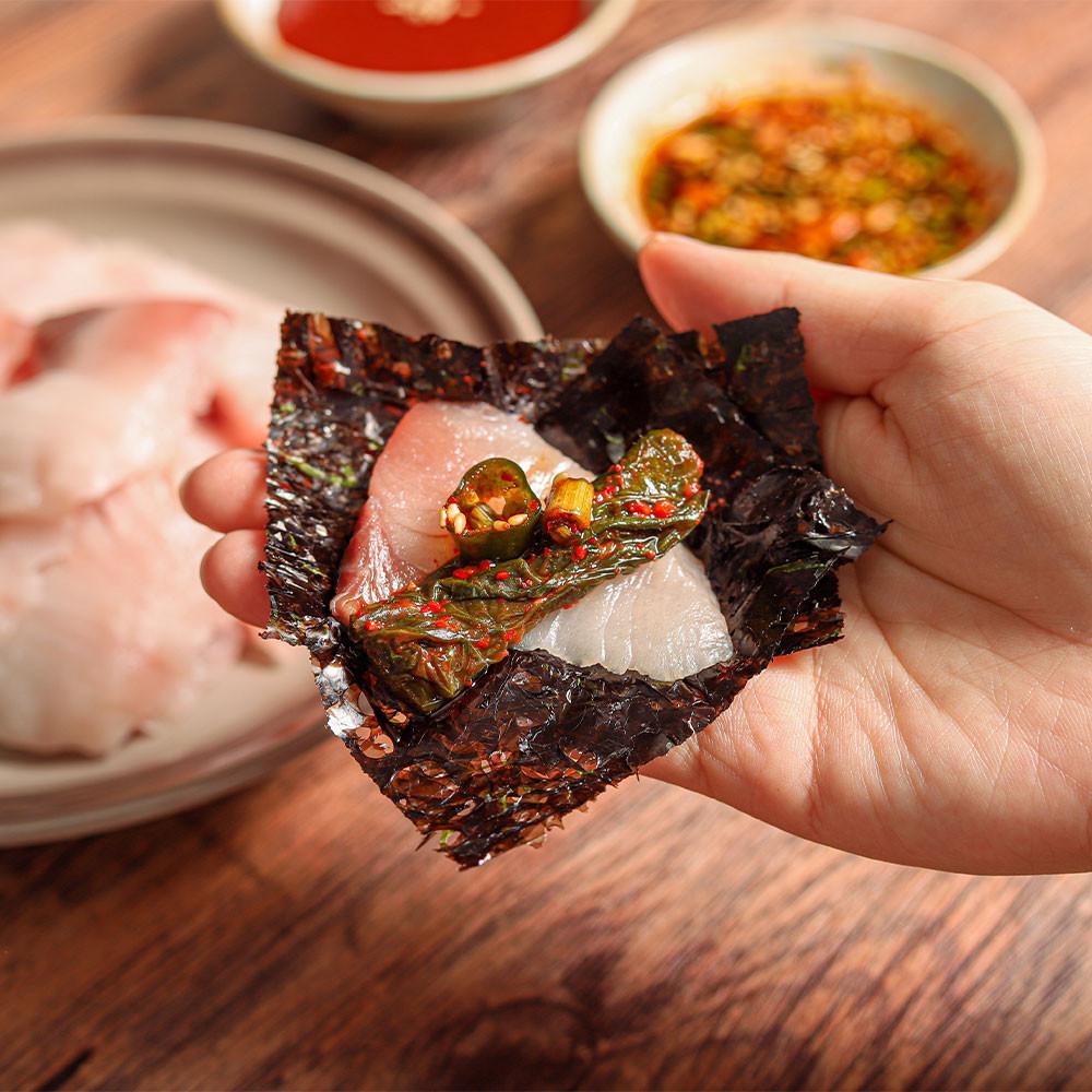 나로도 삼치회 300g 500g 700g (갓김치, 맛간장, 김 구성)