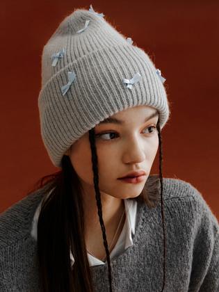 Ribbon Soft  Angora  Beanie (Angora / 7Colors)