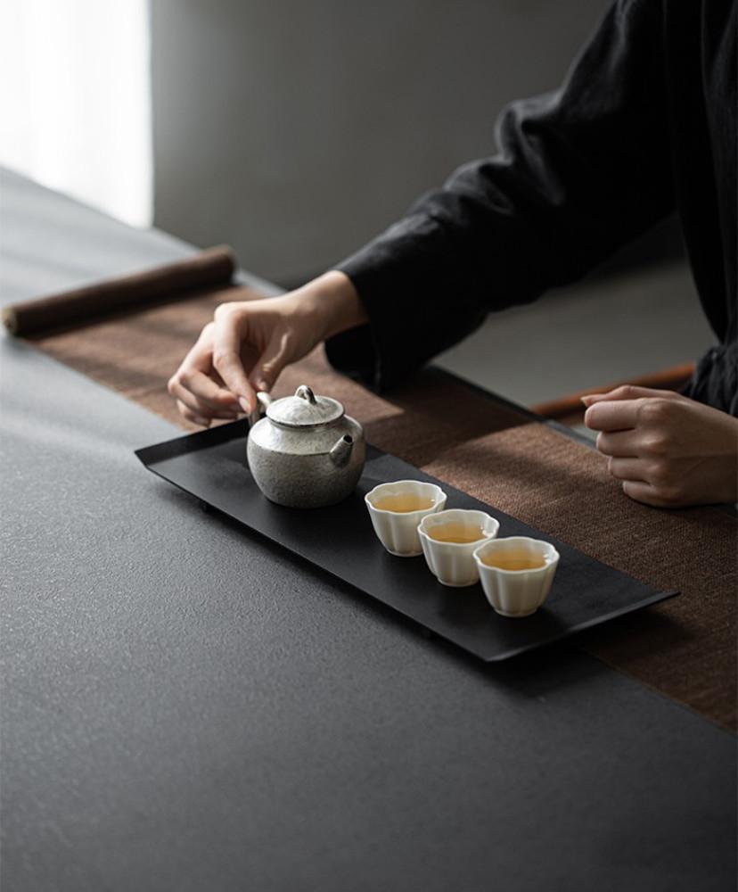 티튜드 철제 다기 트레이 찻잔 선반 탁반 다탁 티트레이 39.5cm