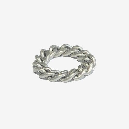Faded Bold Chain Ring / 페이디드 볼드체인 반지 (은도금)
