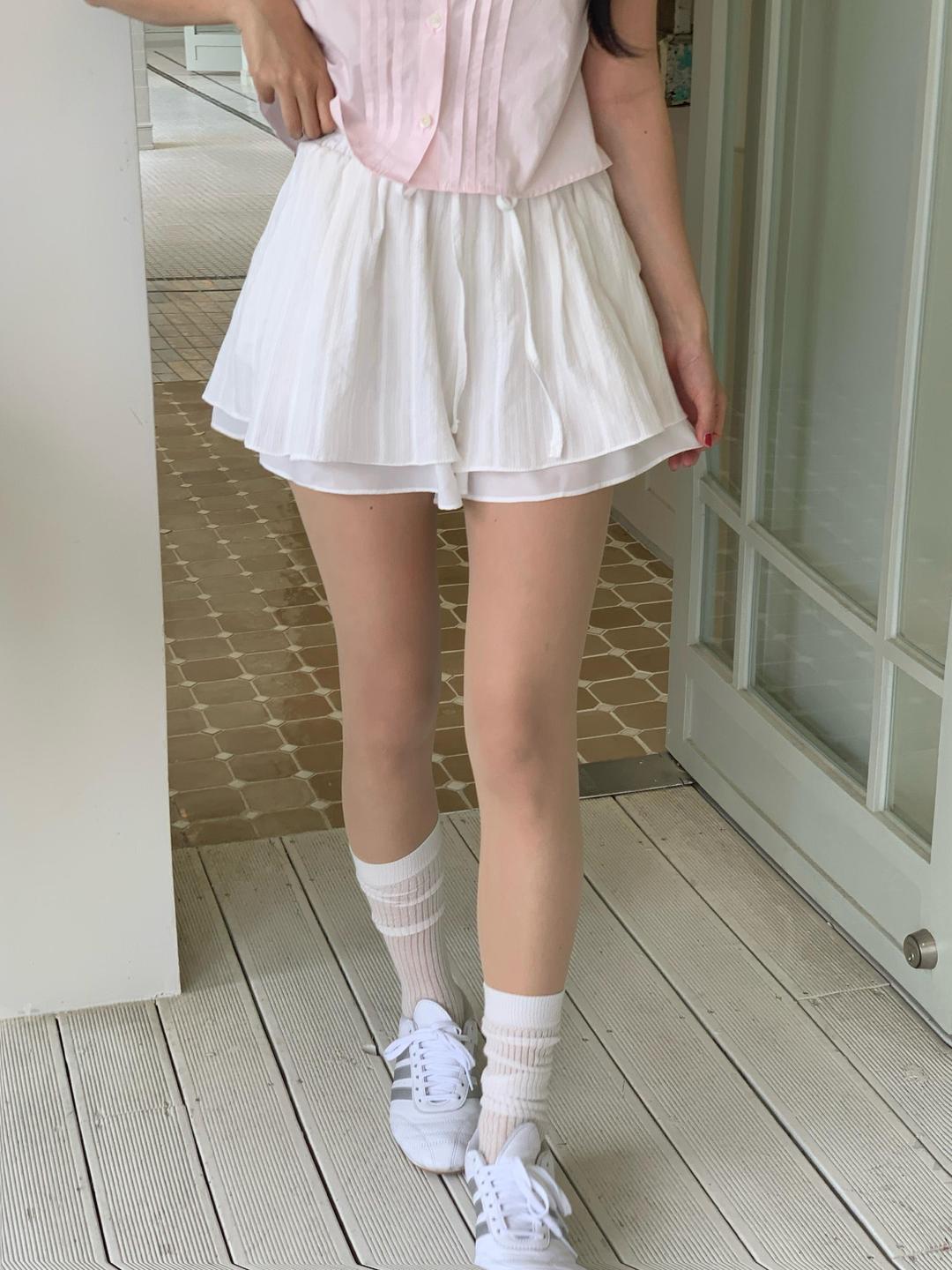 루앤메리 [🎀MADE/당일발송] 리아 쉬폰 레이어드 쇼츠 (2col), 치마바지 스커트팬츠 속바지 안감