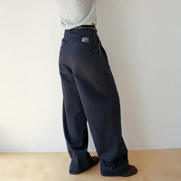 [4차] Relaxed Cotton Chino Pants - Navy