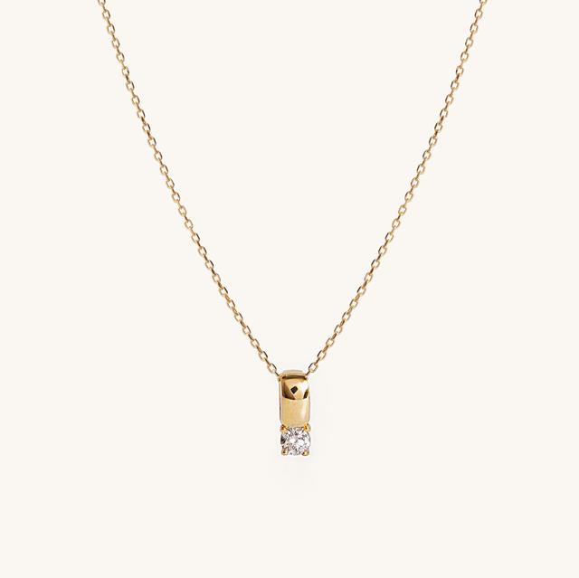 only 18k 피아트 1부 다이아 목걸이 (18K 40/42cm 기준 1.65g)