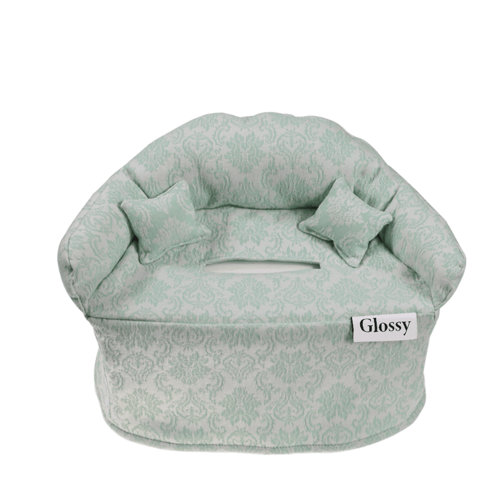 Vintage flower  sofa tissue cover(mint)