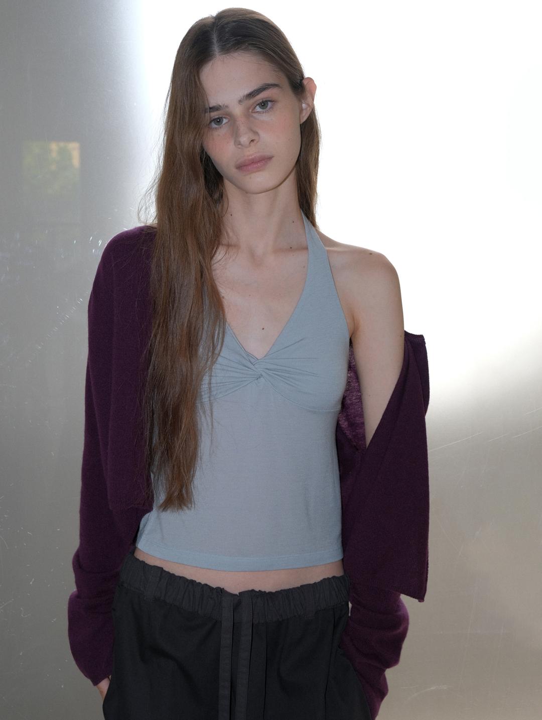 [10th] Some heart cardigan - grape