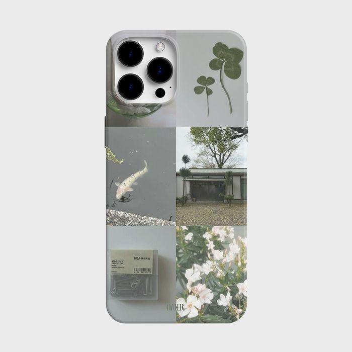 6칸 화이트 무드 감성 하드 아이폰케이스