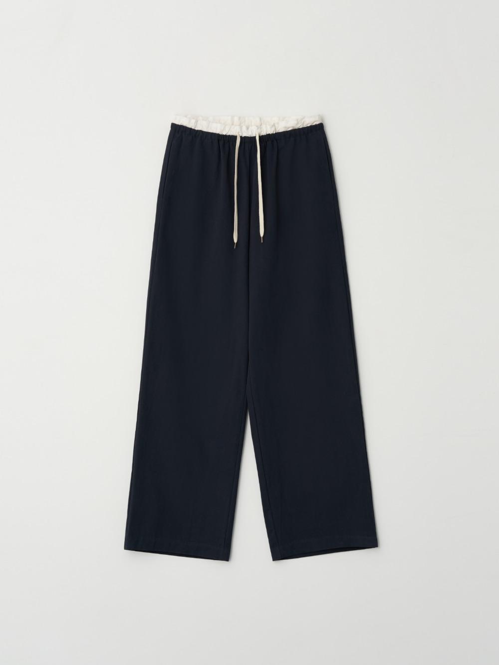 fw 어반 투톤 기모 와이드 팬츠