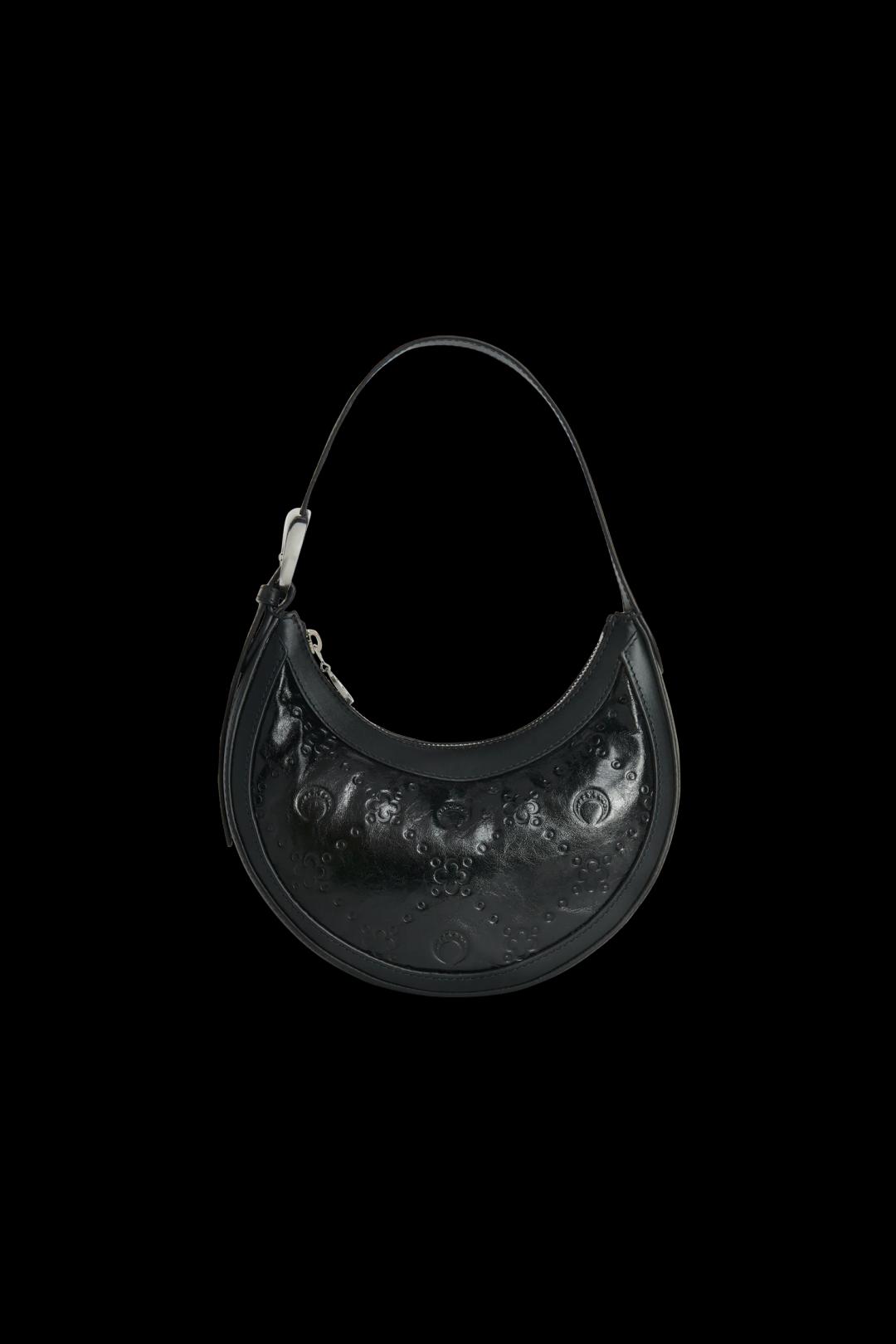 무노그램 엠보스드 레더 이클립스 미니 블랙