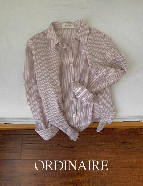 [ordinaire] 빌레 스트라이프 셔츠 (2color/단독주문시오늘출발)