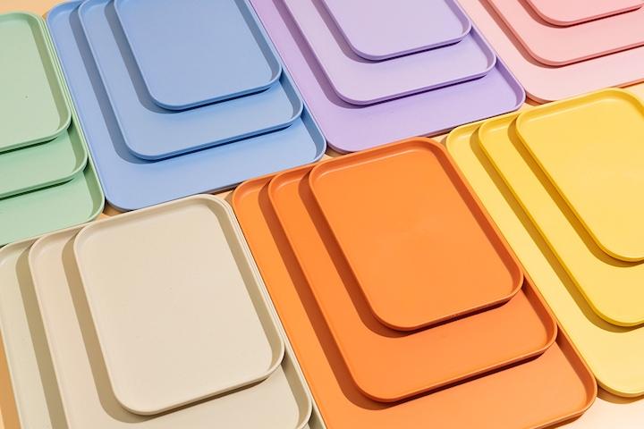 1+1 제로웨이스트 파스텔 다용도 사각 트레이 쟁반 S+M(컬러선택)