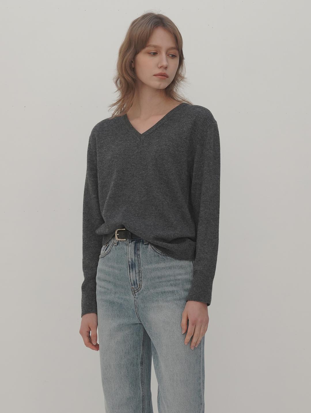 Poster Cashmere V-neck Pullover (3col)